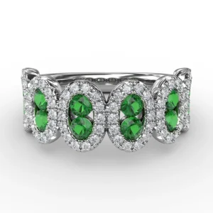 Hot Fana Think Like A Queen Emerald and Diamond Ring