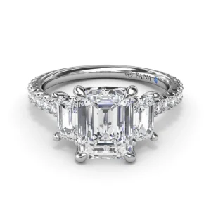 Online Fana Three Stone Beauty Diamond Engagement Ring