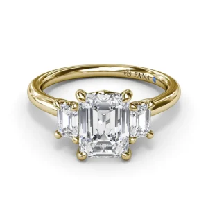 Fashion Fana Three Stone Beauty Diamond Engagement Ring