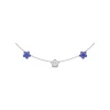 Fashion Fana Three-Station Diamond and Sapphire Necklace