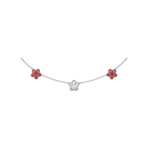 New Fana Three-Station Diamond and Ruby Necklace