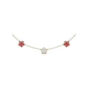 New Fana Three-Station Diamond and Ruby Necklace