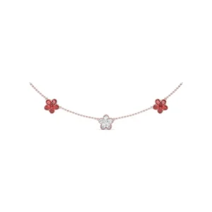 New Fana Three-Station Diamond and Ruby Necklace