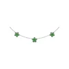 New Fana Three-Station Emerald Magnolia Necklace