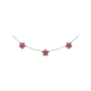 New Fana Three-Station Ruby Magnolia Necklace