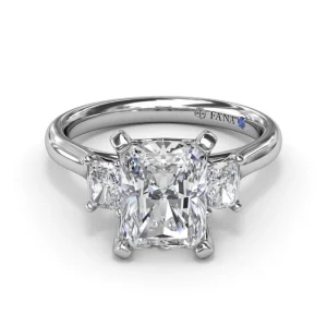 Sale Fana Three-Stone Radiant Engagement Ring