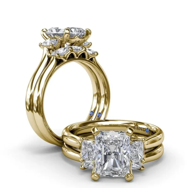 Sale Fana Three-Stone Radiant Engagement Ring