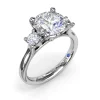 New Fana Three-Stone Round Diamond Engagement Ring