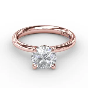 Discount Fana Timeless Round Cut Solitaire Engagement Ring