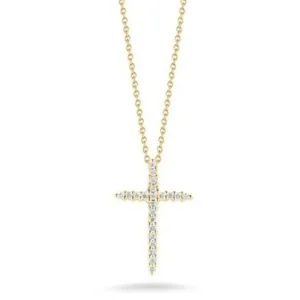 Discount Roberto Coin Tiny Treasures Diamond Cross Necklace