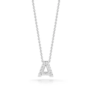 Clearance Roberto Coin Tiny Treasures Diamond Love Letter "A" Necklace