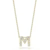 Fashion Roberto Coin Tiny Treasures Diamond Love Letter "M" Necklace