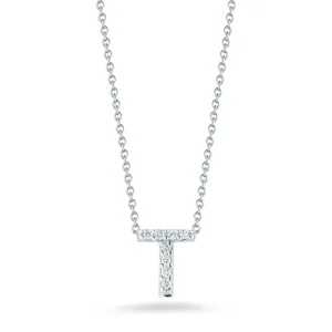 Fashion Roberto Coin Tiny Treasures Diamond Love Letter "T" Necklace