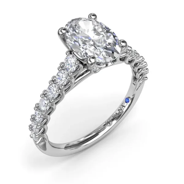 Sale Fana Trellis Set Oval Diamond Engagement Ring