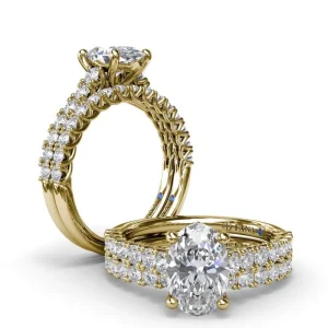 Sale Fana Trellis Set Oval Diamond Engagement Ring