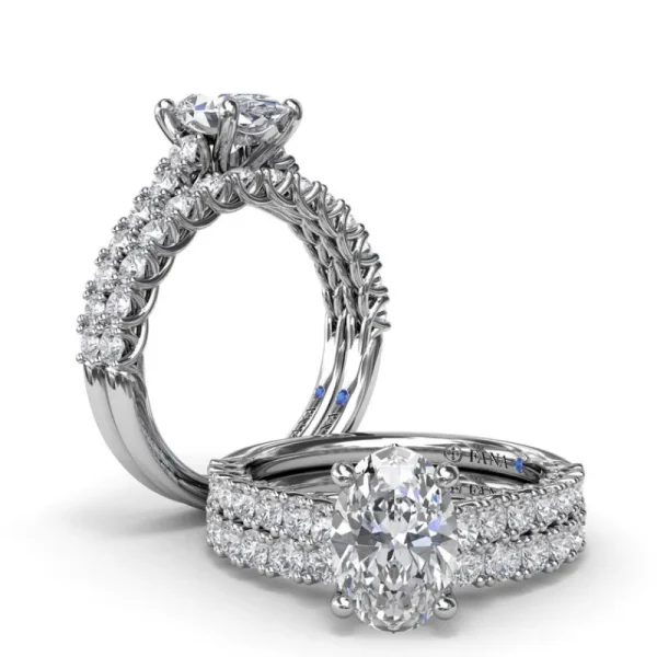 Sale Fana Trellis Set Oval Diamond Engagement Ring