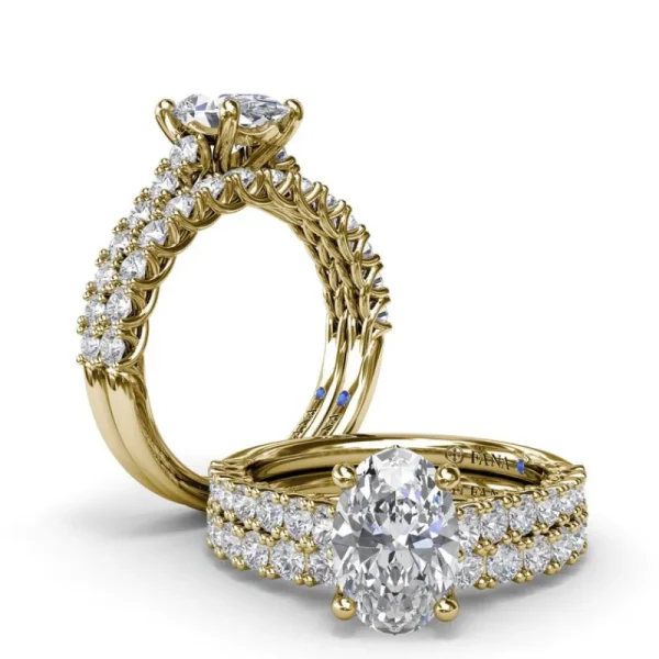 Sale Fana Trellis Set Oval Diamond Engagement Ring