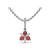 Clearance Fana Trio Stud with Marquise and Ruby Diamond Pendant