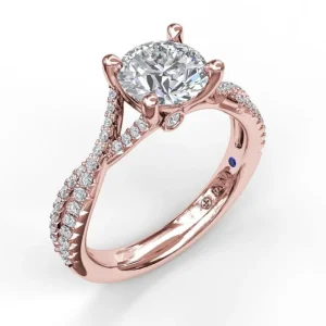 Sale Fana Twist Diamond Engagement Ring