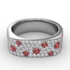 Hot Fana Under the Stars Ruby-Speckled Diamond Ring