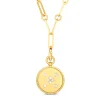 New Roberto Coin Venetian Princess Satin Finish Small Medallion Necklace