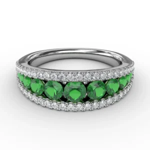 Best Fana Walk This Way Emerald and Diamond Ring