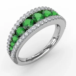 Best Fana Walk This Way Emerald and Diamond Ring