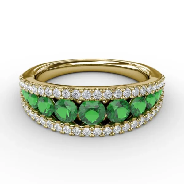 Best Fana Walk This Way Emerald and Diamond Ring