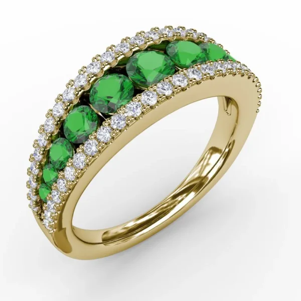 Best Fana Walk This Way Emerald and Diamond Ring