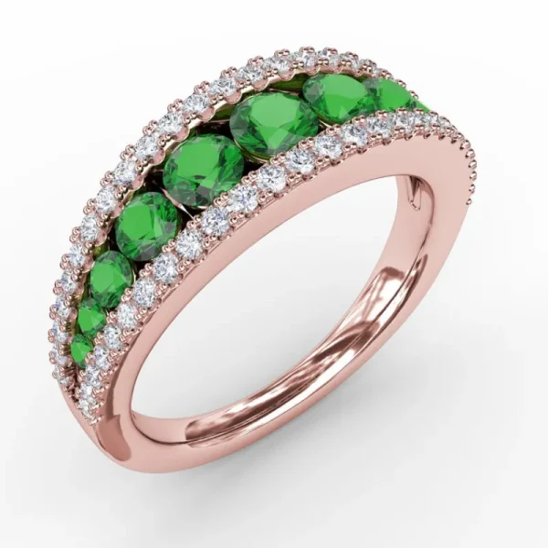 Best Fana Walk This Way Emerald and Diamond Ring