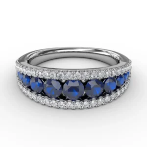 Hot Fana Walk This Way Sapphire and Diamond Ring