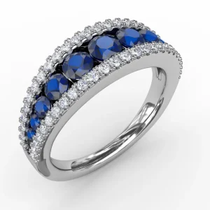 Hot Fana Walk This Way Sapphire and Diamond Ring