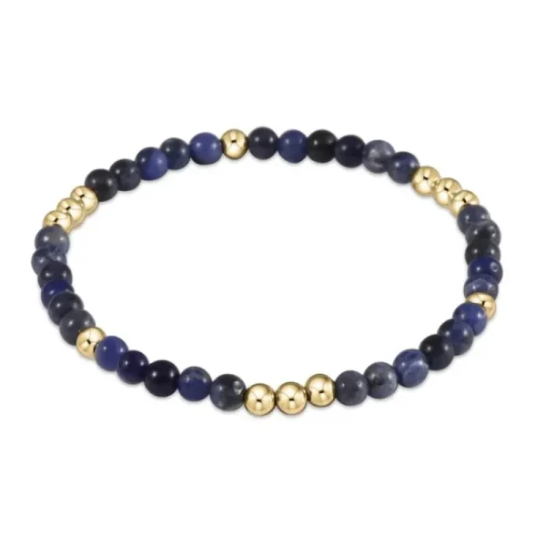 Hot ENewton Design Worthy Pattern 3mm Bead Bracelet - Lapis