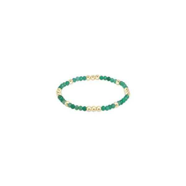 Discount ENewton Design Worthy Pattern 3mm Bead Bracelet -Green Onyx